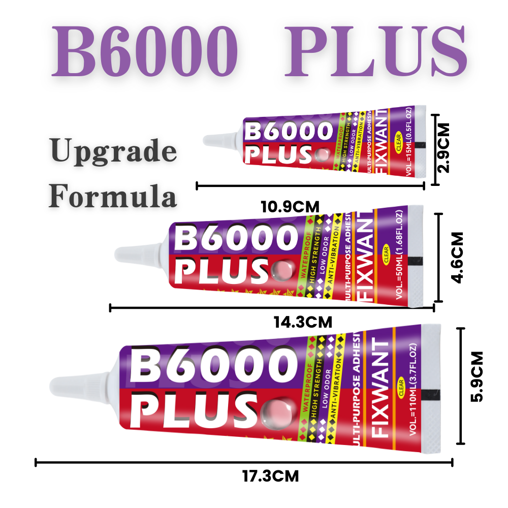 Contact Cement Glue - B6000 PLUS 15/50/110ML adhésif transparent pour