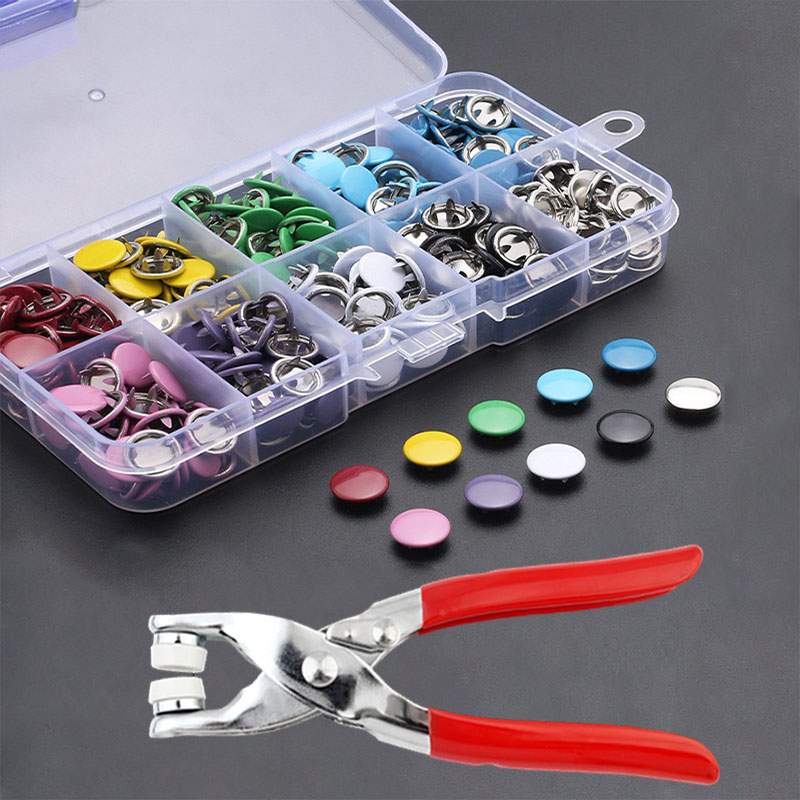 Snap Fastener Set - Boutons à pression en métal 50/100,