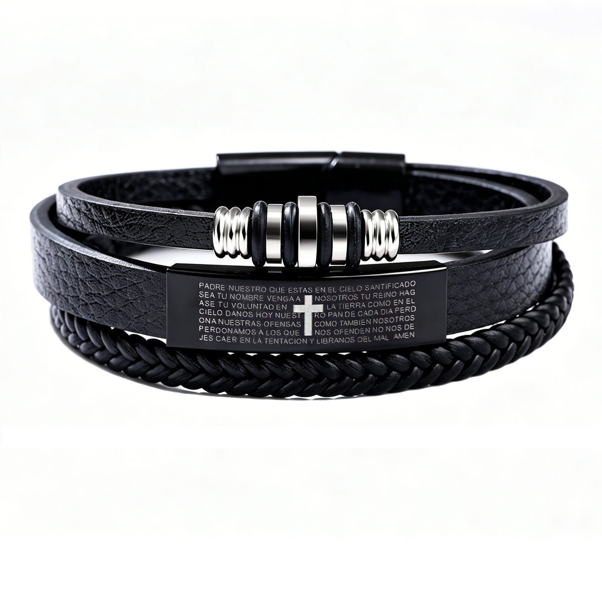 Bracelet en cuir tressé triple - Magnetic Clasp Cosplay avis et prix
